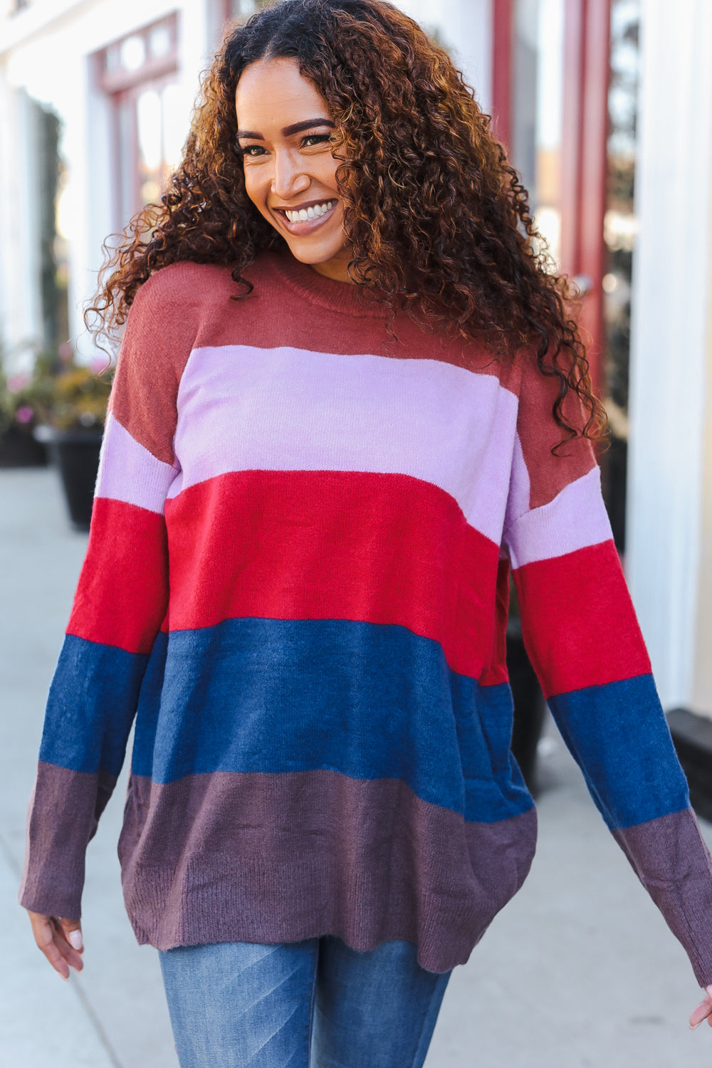 Lock Eyes Lilac Multi-Stripe Ribbed Knit Sweater Pullover-Reborn J-[option4]-[option5]-[option6]-[option7]-[option8]-Shop-Boutique-Clothing-for-Women-Online