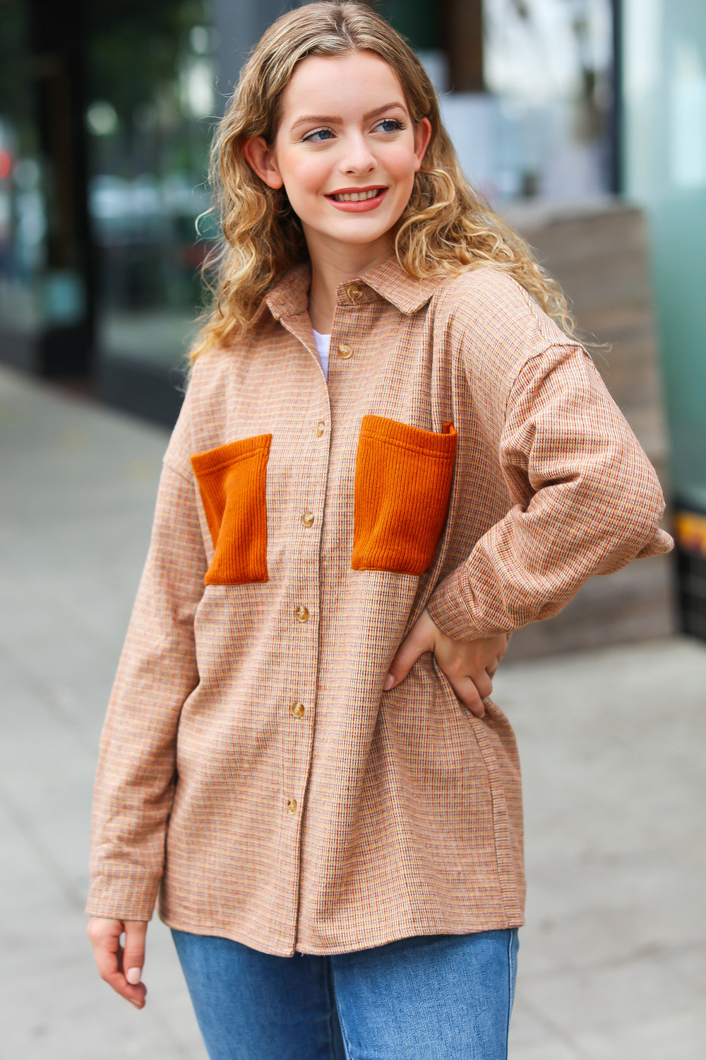 Weekend Ready Rust Flannel Plaid Oversized Shacket-Haptics-[option4]-[option5]-[option6]-[option7]-[option8]-Shop-Boutique-Clothing-for-Women-Online