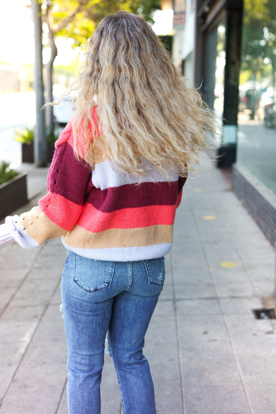 Fall For You Rust Multicolor Stripe Cable Knit Mock Neck Sweater-Haptics-[option4]-[option5]-[option6]-[option7]-[option8]-Shop-Boutique-Clothing-for-Women-Online