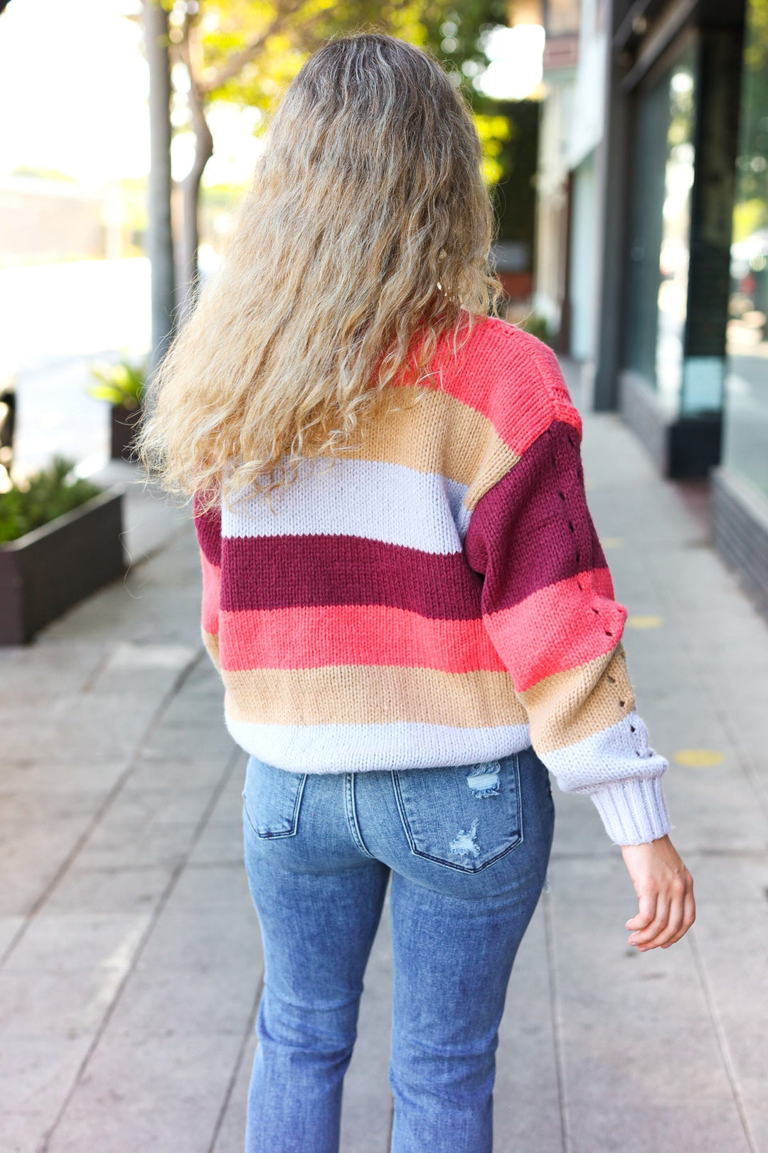 Fall For You Rust Multicolor Stripe Cable Knit Mock Neck Sweater-Haptics-[option4]-[option5]-[option6]-[option7]-[option8]-Shop-Boutique-Clothing-for-Women-Online