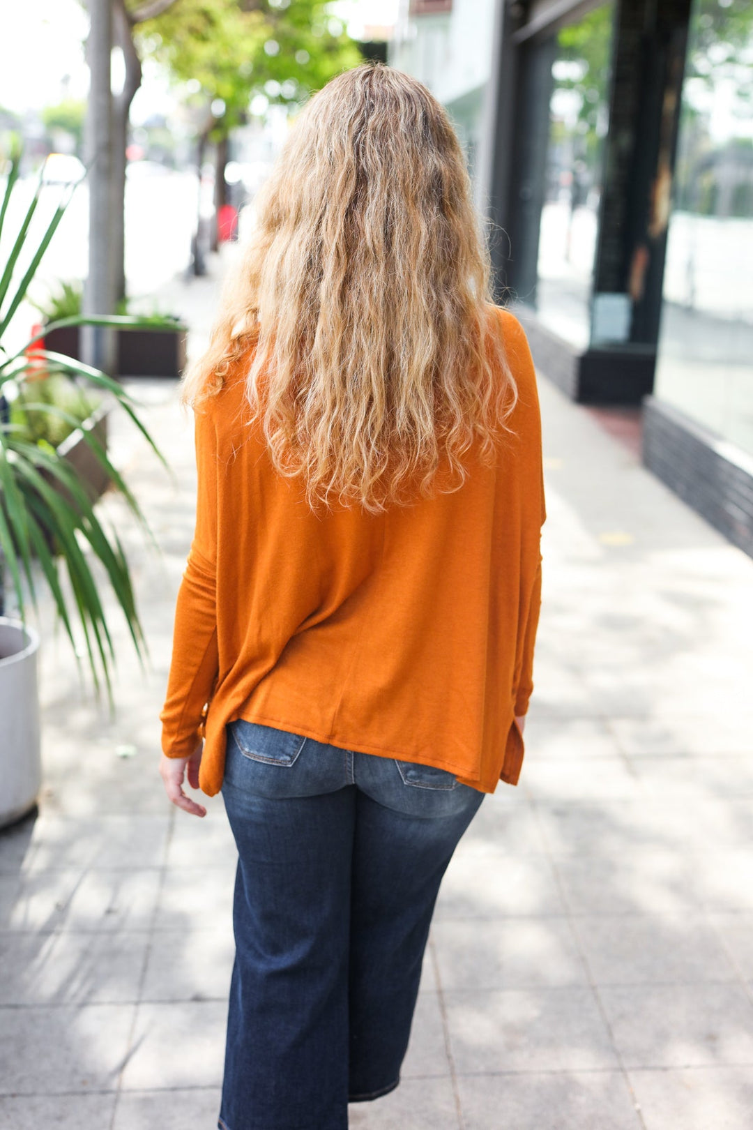 Rust Hacci Dolman Pocketed Sweater Top-Haptics-[option4]-[option5]-[option6]-[option7]-[option8]-Shop-Boutique-Clothing-for-Women-Online