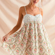 SO ME Mixed Floral Print Sleeveless Mini Dress-Dresses-Trendsi-[option4]-[option5]-[option6]-[option7]-[option8]-Shop-Boutique-Clothing-for-Women-Online