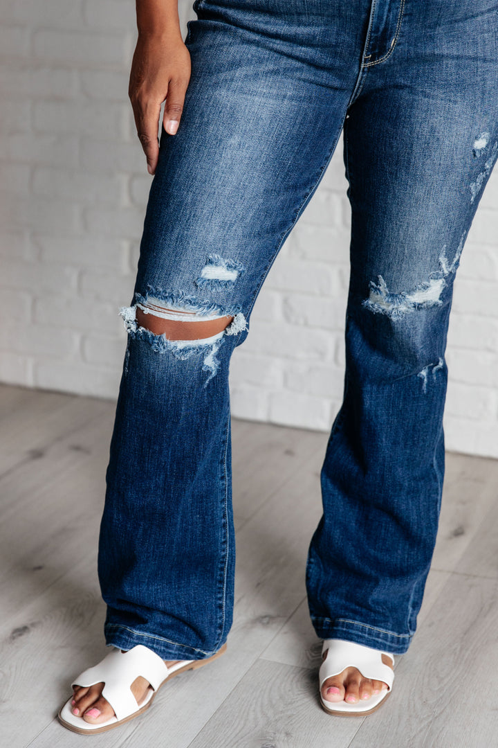 Judy Blue Mila Mid Rise Distressed Bootcut Jeans-Womens-Ave Shops-[option4]-[option5]-[option6]-[option7]-[option8]-Shop-Boutique-Clothing-for-Women-Online