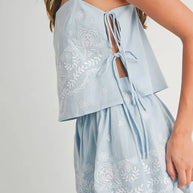 MABLE Embroidered Crop Cami and Balloon Mini Skirt Set-Sets-Trendsi-[option4]-[option5]-[option6]-[option7]-[option8]-Shop-Boutique-Clothing-for-Women-Online