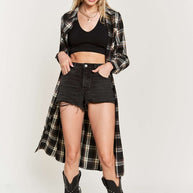 PLAID PRINT COLLAR LONG SHIRT DRESS PLUS SIZE-Jade By Jane-[option4]-[option5]-[option6]-[option7]-[option8]-Shop-Boutique-Clothing-for-Women-Online