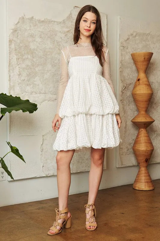 Davi & Dani Checker Print Side Pockets Textured Mini Dress-Dresses-Trendsi-[option4]-[option5]-[option6]-[option7]-[option8]-Shop-Boutique-Clothing-for-Women-Online