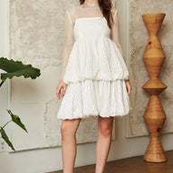 Davi & Dani Checker Print Side Pockets Textured Mini Dress-Dresses-Trendsi-[option4]-[option5]-[option6]-[option7]-[option8]-Shop-Boutique-Clothing-for-Women-Online