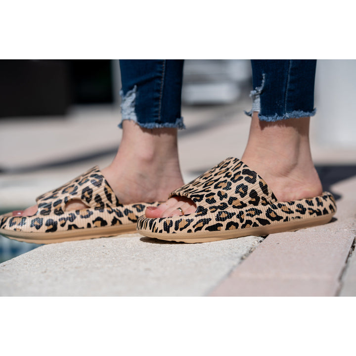 Brown Leopard 2.0 Insanely Comfy -Beach or Casual Slides-JuliaRoseWholesale-Brown Leopard-L/XL - Size 40-41 (US Size 8-9/9.5)-[option4]-[option5]-[option6]-[option7]-[option8]-Shop-Boutique-Clothing-for-Women-Online