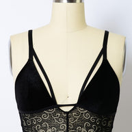 Velvet longline Lace Bralette-Leto Accessories-[option4]-[option5]-[option6]-[option7]-[option8]-Shop-Boutique-Clothing-for-Women-Online