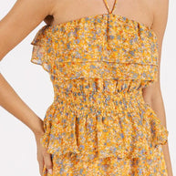 Mittoshop Ruffled Smocked Floral Halter Neck Maxi Dress-Dresses-Trendsi-[option4]-[option5]-[option6]-[option7]-[option8]-Shop-Boutique-Clothing-for-Women-Online