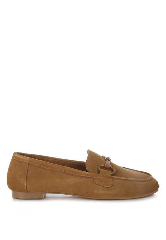 Awen Monochromatic Horsebit Real Suede Loafers-Rag Company-[option4]-[option5]-[option6]-[option7]-[option8]-Shop-Boutique-Clothing-for-Women-Online