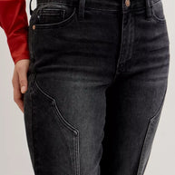 Judy Blue Mid Rise Straight Western Seam Detail Jeans-Jeans-Trendsi-[option4]-[option5]-[option6]-[option7]-[option8]-Shop-Boutique-Clothing-for-Women-Online