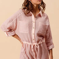 SO ME Textured Knit Button Front Romper-Jumpsuits & Rompers-Trendsi-[option4]-[option5]-[option6]-[option7]-[option8]-Shop-Boutique-Clothing-for-Women-Online