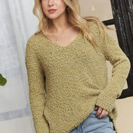 ADORA High-Low Side Slit V-Neck Sweater-Sweaters-Trendsi-[option4]-[option5]-[option6]-[option7]-[option8]-Shop-Boutique-Clothing-for-Women-Online
