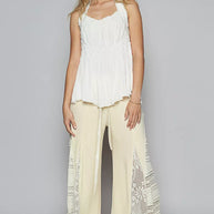 POL Backless Halter Sleeveless Top with Smocking Shirring Detail-Tank Tops & Camis-Trendsi-[option4]-[option5]-[option6]-[option7]-[option8]-Shop-Boutique-Clothing-for-Women-Online