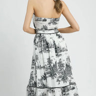 Umgee Printed Tiered Tube Midi Dress-Dresses-Trendsi-[option4]-[option5]-[option6]-[option7]-[option8]-Shop-Boutique-Clothing-for-Women-Online