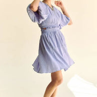 Davi & Dani Back Button Puff Sleeve Mini Dress-Dresses-Trendsi-[option4]-[option5]-[option6]-[option7]-[option8]-Shop-Boutique-Clothing-for-Women-Online