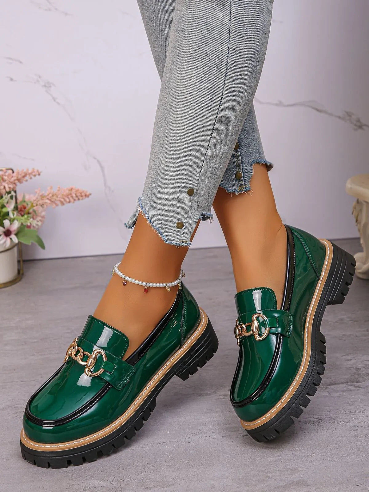 Round Toe Platform Loafers-Shoes-Trendsi-[option4]-[option5]-[option6]-[option7]-[option8]-Shop-Boutique-Clothing-for-Women-Online