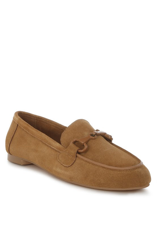 Awen Monochromatic Horsebit Real Suede Loafers-Rag Company-[option4]-[option5]-[option6]-[option7]-[option8]-Shop-Boutique-Clothing-for-Women-Online