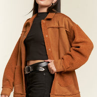 FAUX FUR AND SUEDE JACKET PLUS SIZE-Jade By Jane-[option4]-[option5]-[option6]-[option7]-[option8]-Shop-Boutique-Clothing-for-Women-Online