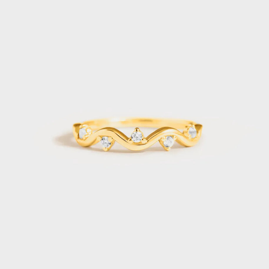 925 Sterling Silver Inlaid Zircon Ring-RINGS-Trendsi-Gold-5-[option4]-[option5]-[option6]-[option7]-[option8]-Shop-Boutique-Clothing-for-Women-Online