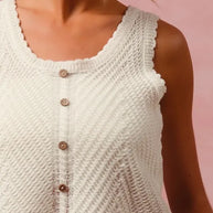 SO ME Chevron Pattern Buttoned Front Lightweight Tank Top-Tank Tops & Camis-Trendsi-[option4]-[option5]-[option6]-[option7]-[option8]-Shop-Boutique-Clothing-for-Women-Online