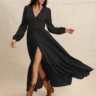 V-Neck Long Sleeve Dress-Dresses-Trendsi-[option4]-[option5]-[option6]-[option7]-[option8]-Shop-Boutique-Clothing-for-Women-Online