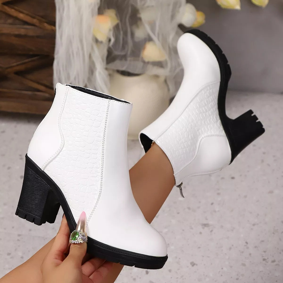 Point Toe Block Heels Boots-110 Fashion Boots-Trendsi-[option4]-[option5]-[option6]-[option7]-[option8]-Shop-Boutique-Clothing-for-Women-Online