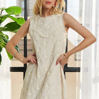 ADORA Applique Round Neck Sleeveless Shift Dress-Dresses-Trendsi-[option4]-[option5]-[option6]-[option7]-[option8]-Shop-Boutique-Clothing-for-Women-Online