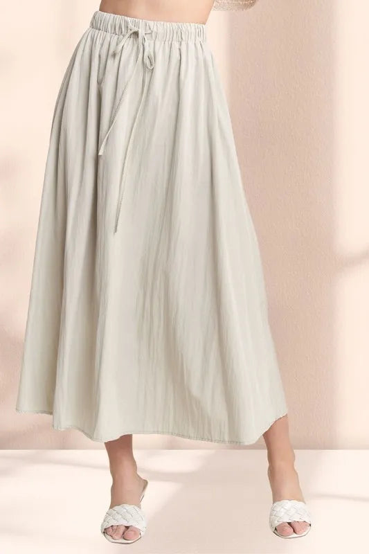 ADORA Drawstring Waist Crinkle Maxi Skirt-Skirts-Trendsi-[option4]-[option5]-[option6]-[option7]-[option8]-Shop-Boutique-Clothing-for-Women-Online