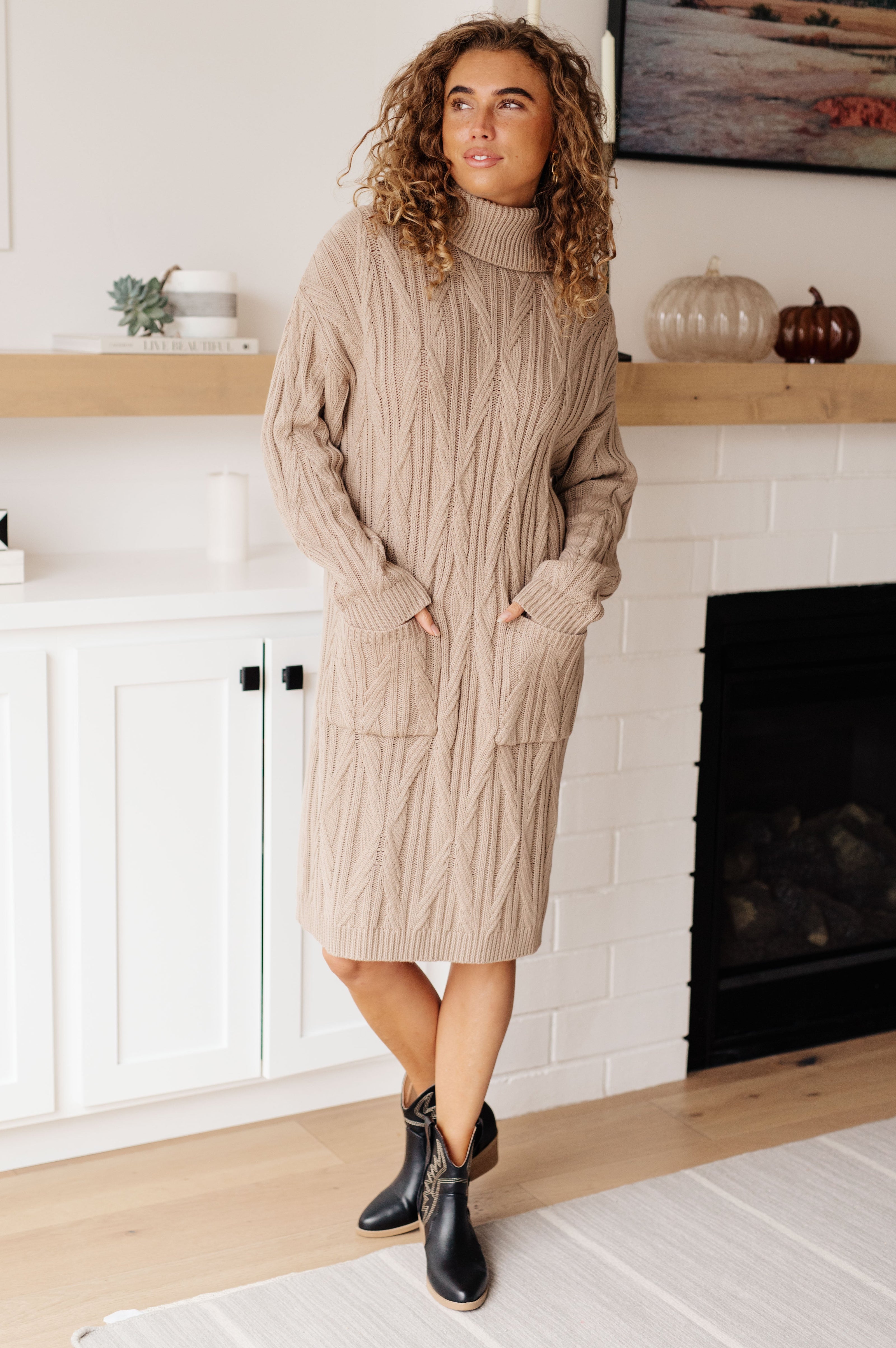 Bundled Beauty Turtleneck Sweater Dress-Dresses-Ave Shops-[option4]-[option5]-[option6]-[option7]-[option8]-Shop-Boutique-Clothing-for-Women-Online