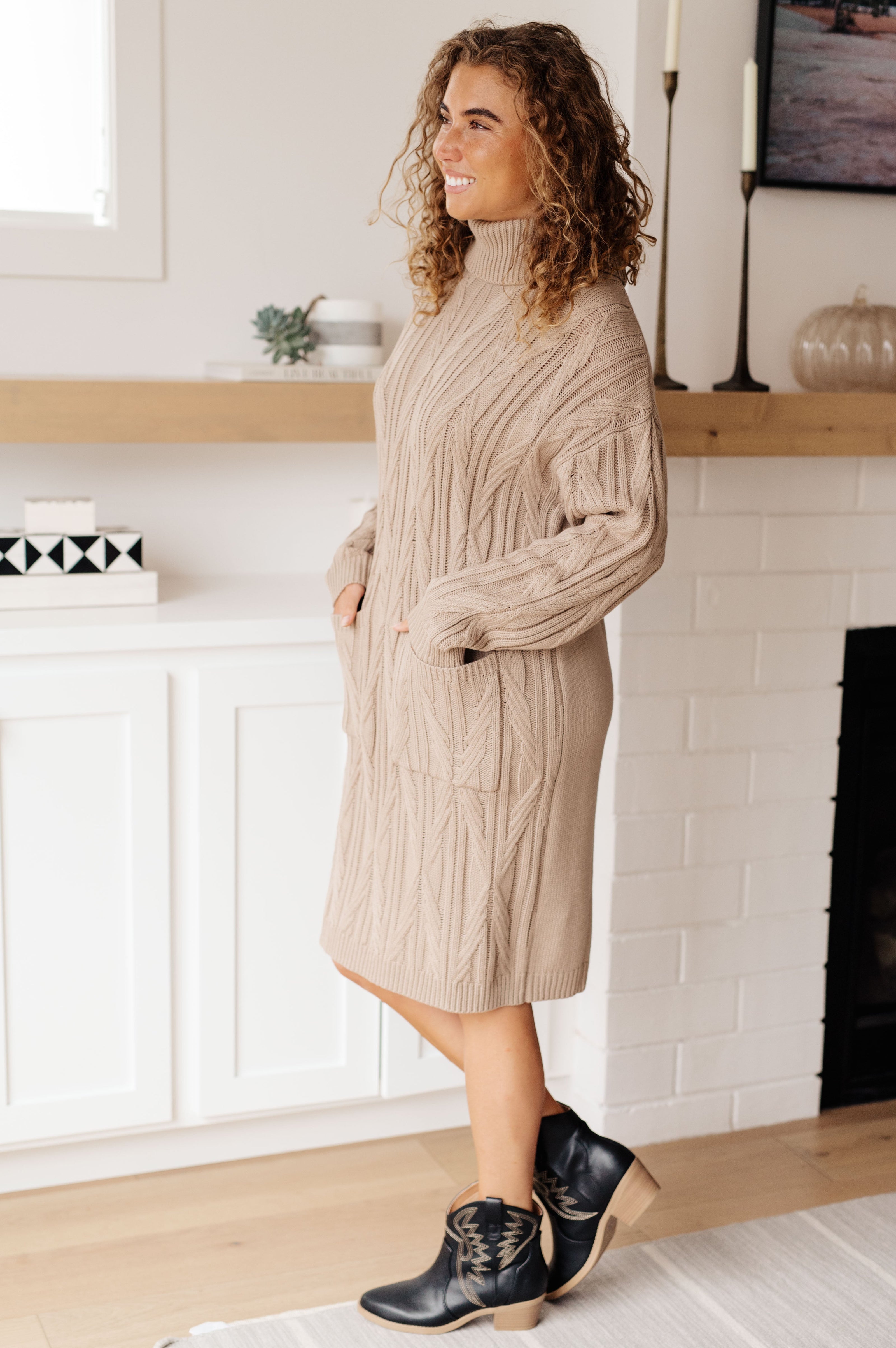 Bundled Beauty Turtleneck Sweater Dress-Dresses-Ave Shops-[option4]-[option5]-[option6]-[option7]-[option8]-Shop-Boutique-Clothing-for-Women-Online