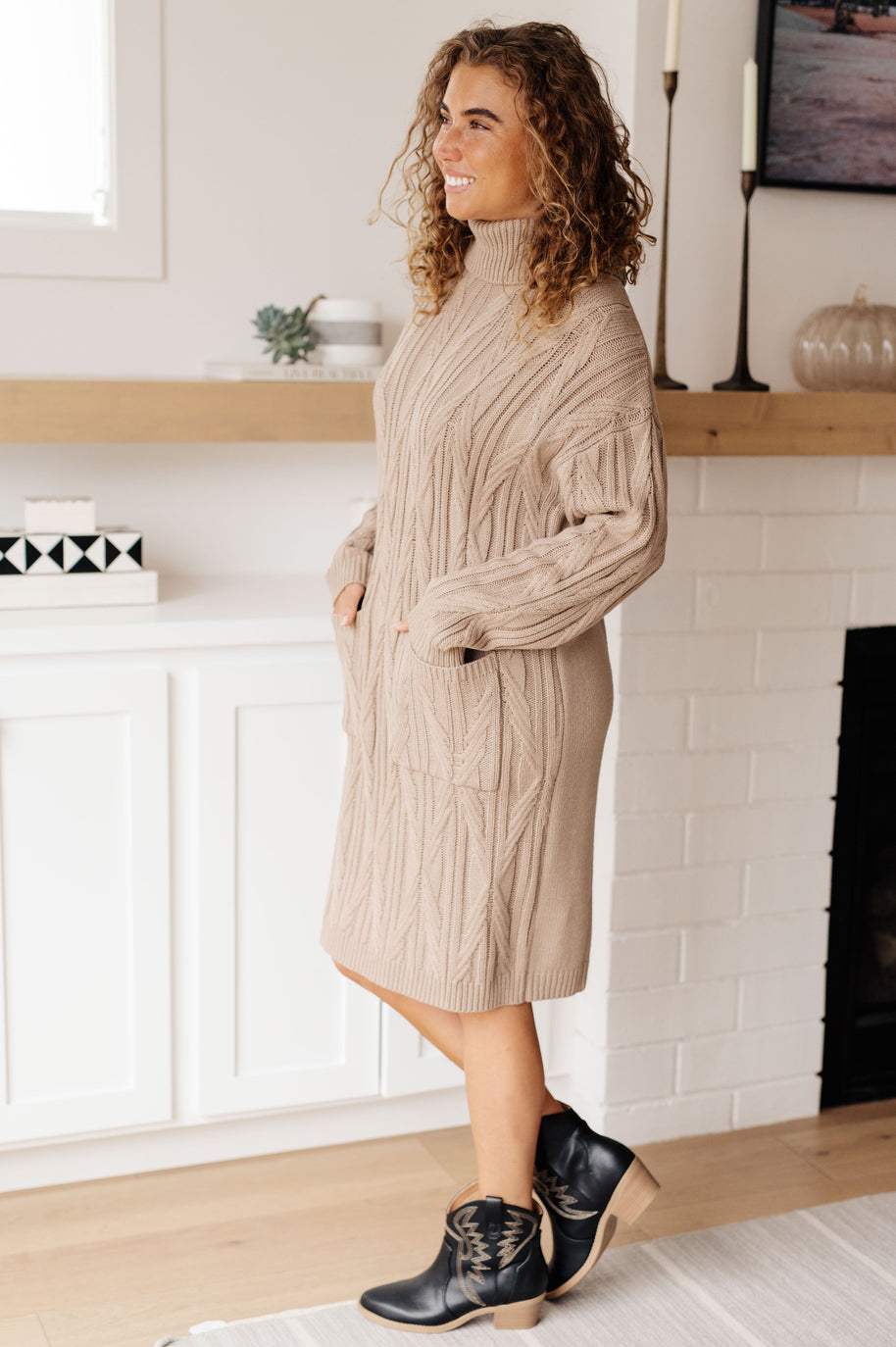 Bundled Beauty Turtleneck Sweater Dress-Dresses-Ave Shops-[option4]-[option5]-[option6]-[option7]-[option8]-Shop-Boutique-Clothing-for-Women-Online