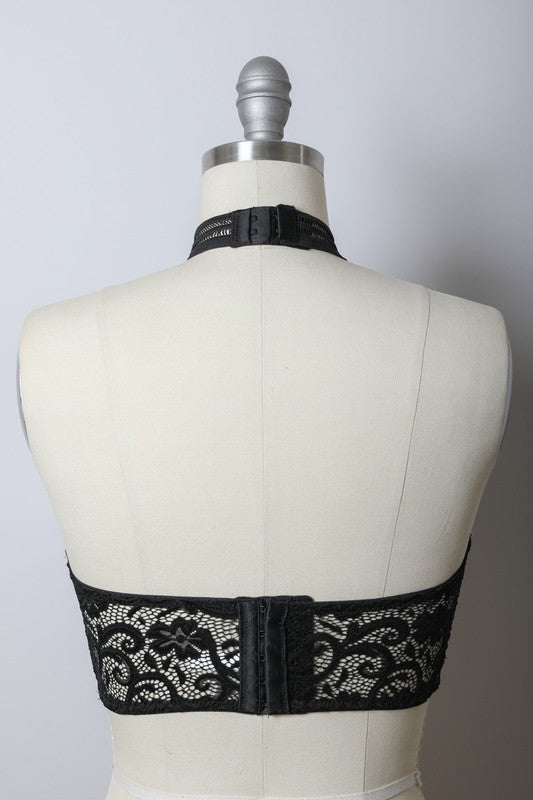 High Neck Mesh Choker Bralette-Leto Accessories-[option4]-[option5]-[option6]-[option7]-[option8]-Shop-Boutique-Clothing-for-Women-Online