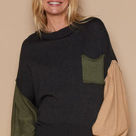 POL Color Block Roll Hem Hacci Sweater-Sweaters-Trendsi-[option4]-[option5]-[option6]-[option7]-[option8]-Shop-Boutique-Clothing-for-Women-Online