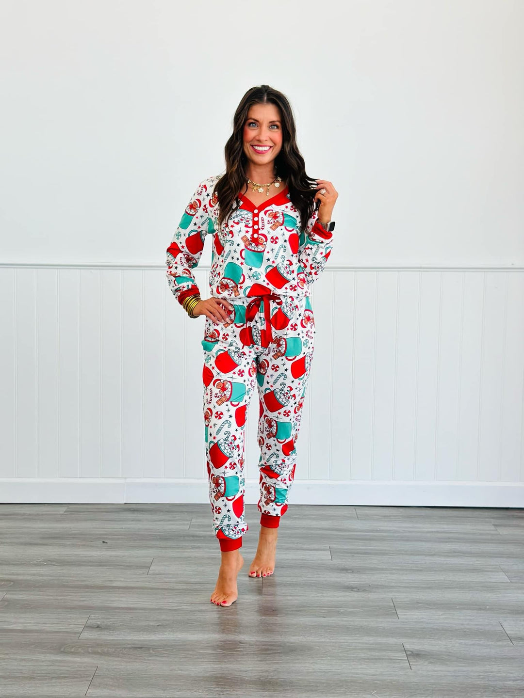 Shirley & Stone Long Sleeve Jogger Pajama Set - Hot Cocoa-Preorder CLOSE 8/30/2024-Shirley & Stone-#5-Hot Cocoa-Women-4XL-[option4]-[option5]-[option6]-[option7]-[option8]-Shop-Boutique-Clothing-for-Women-Online