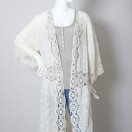 Crochet Open Patch Longline Kimono-Leto Accessories-[option4]-[option5]-[option6]-[option7]-[option8]-Shop-Boutique-Clothing-for-Women-Online