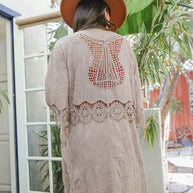 Crochet Open Patch Longline Kimono-Leto Accessories-[option4]-[option5]-[option6]-[option7]-[option8]-Shop-Boutique-Clothing-for-Women-Online