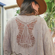 Crochet Open Patch Longline Kimono-Leto Accessories-[option4]-[option5]-[option6]-[option7]-[option8]-Shop-Boutique-Clothing-for-Women-Online