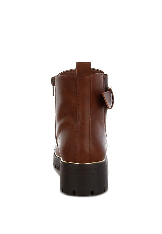 Antorin Chunky Buckle Detail Ankle Boots-Rag Company-[option4]-[option5]-[option6]-[option7]-[option8]-Shop-Boutique-Clothing-for-Women-Online