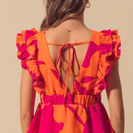 SO ME Floral V Neck Layered Dress with Elasticized Waist-Dresses-Trendsi-[option4]-[option5]-[option6]-[option7]-[option8]-Shop-Boutique-Clothing-for-Women-Online