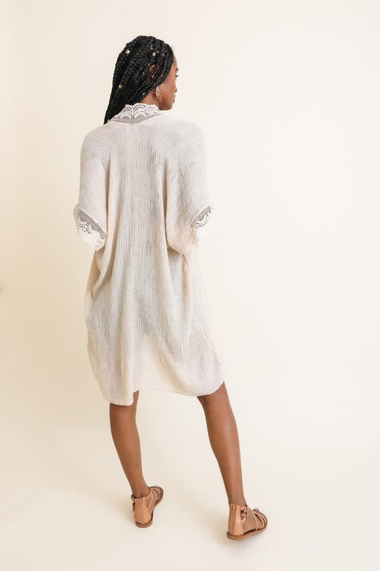 Scallop Lace Trim Kimono-Leto Accessories-[option4]-[option5]-[option6]-[option7]-[option8]-Shop-Boutique-Clothing-for-Women-Online