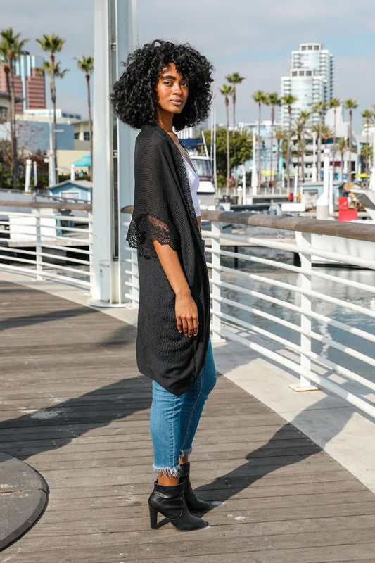 Scallop Lace Trim Kimono-Leto Accessories-[option4]-[option5]-[option6]-[option7]-[option8]-Shop-Boutique-Clothing-for-Women-Online