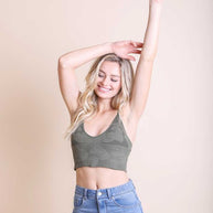 Seamless Padded Textured Brami-Leto Accessories-Olive-XS/S-[option4]-[option5]-[option6]-[option7]-[option8]-Shop-Boutique-Clothing-for-Women-Online