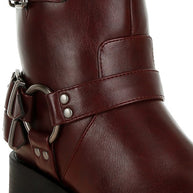 Caribou Harness Detail Biker Boots-Rag Company-[option4]-[option5]-[option6]-[option7]-[option8]-Shop-Boutique-Clothing-for-Women-Online