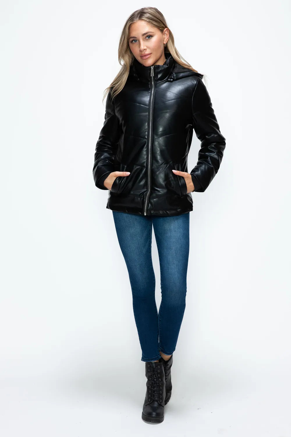 How Dare U Pocketed Zip Up Puffer Jacket with Removable Hood-Coats & Jackets-Trendsi-[option4]-[option5]-[option6]-[option7]-[option8]-Shop-Boutique-Clothing-for-Women-Online
