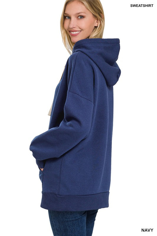 Zenana Oversized Hoodie Longline Sweatshirt-ZENANA-[option4]-[option5]-[option6]-[option7]-[option8]-Shop-Boutique-Clothing-for-Women-Online