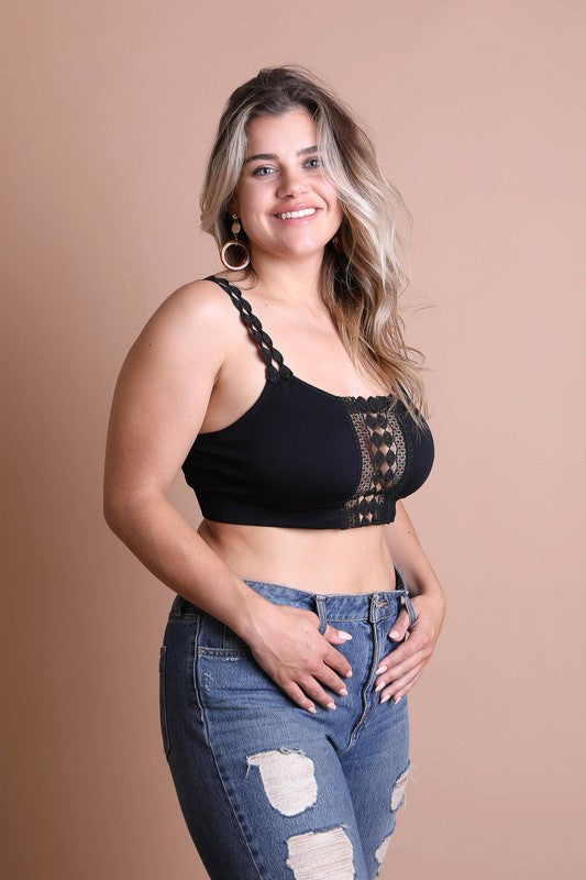 Boho Eye Lace Applique Bralette Plus Size-Leto Accessories-Black-1X/2X-[option4]-[option5]-[option6]-[option7]-[option8]-Shop-Boutique-Clothing-for-Women-Online