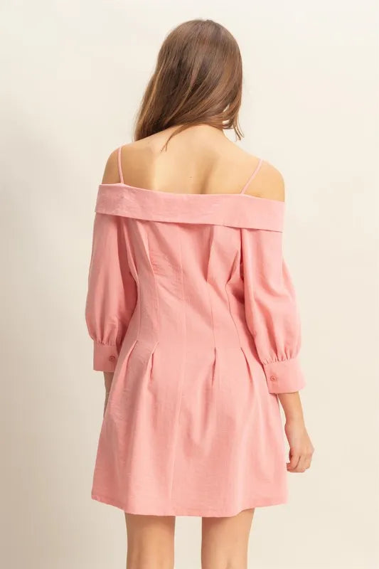 HYFVE Button Down Spaghetti Strap Mini Dress with Pockets-Dresses-Trendsi-[option4]-[option5]-[option6]-[option7]-[option8]-Shop-Boutique-Clothing-for-Women-Online