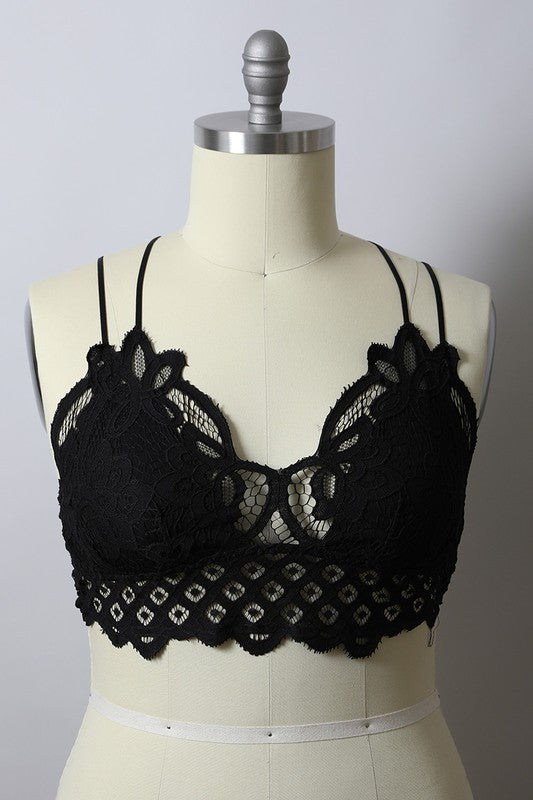 X-Large Padded Crochet Lace Longline Bralette-Leto Accessories-[option4]-[option5]-[option6]-[option7]-[option8]-Shop-Boutique-Clothing-for-Women-Online